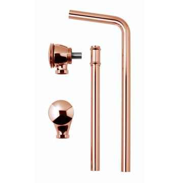 BC Designs Push Down Exposed Extended Bath Waste - Brushed Copper
