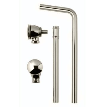 BC Designs Push Down Exposed Extended Bath Waste - Brushed Nickel