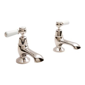 BC Designs Victrion Lever Bath Pillar Taps - Brushed Nickel