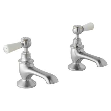 BC Designs Victrion Lever Bath Pillar Taps - Chrome