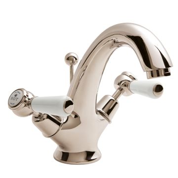 BC Designs Victrion Lever Mono Basin Mixer Tap with Pop Up Waste - Brushed Nickel