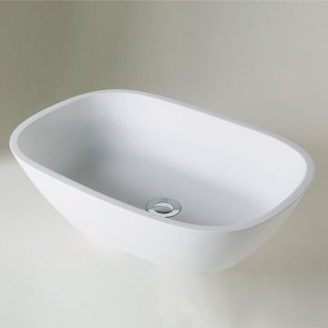 BC Designs Vive 530mm Countertop Cian Basin - White Polished