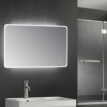 Bergamo 1200mm x 600mm Touch Sensor LED Mirror with Bluetooth & Shaver Socket