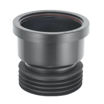 Black 110mm PVC to Clay Internal Adaptor