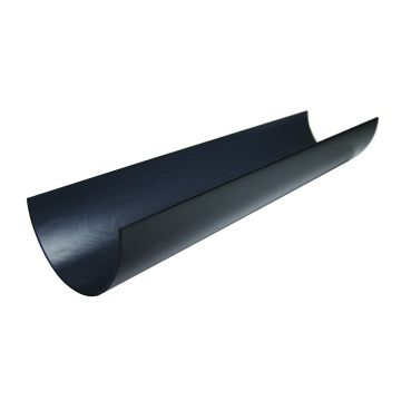 Black 114mm Half Round Deep Gutter - 4 Metre Length