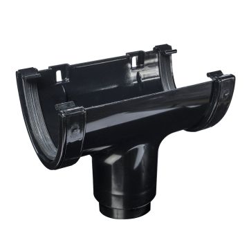 Black 114mm Half Round Deep Running Outlet