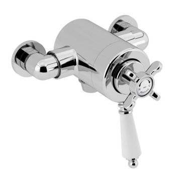 Bristan 1901 Dual Control Exposed Valve Bottom Outlet - Chrome