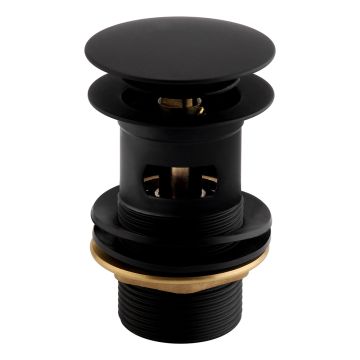 Bristan Click Clack Slotted Basin Waste - Matt Black