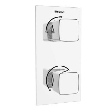 Bristan Cobalt Dual Control Recessed Valve with Single Outlet