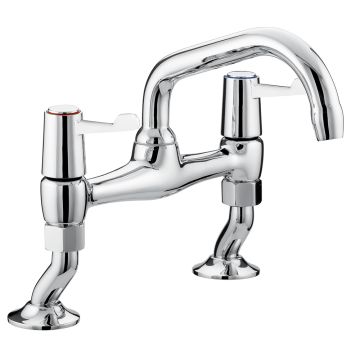 Bristan Lever Pillar Bridge Sink Mixer with 3” Levers
