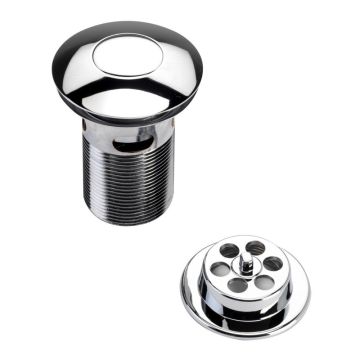 Bristan Push Button Bath Waste Slotted - Chrome