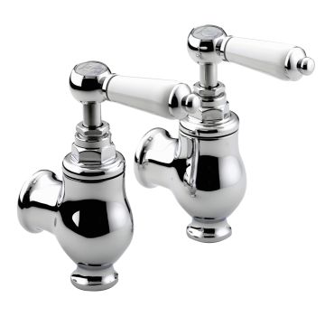 Bristan Renaissance Globe Basin Taps - Chrome / White