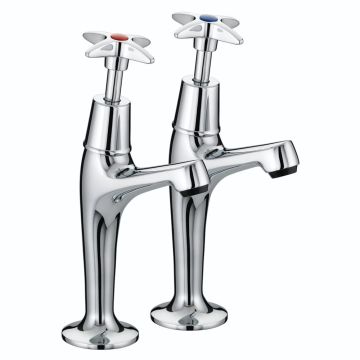 Bristan X-Head High Neck Pillar Taps