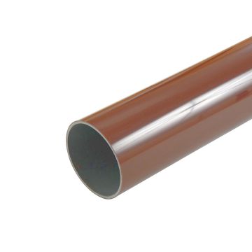 Brown 68mm Round Rain Water Down Pipe - 2.5m Length