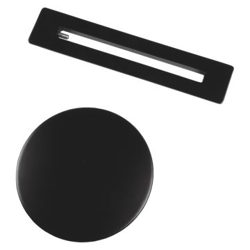Serene Freestanding Bath Overflow & Waste Cover - Matt Black