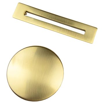 Serene Freestanding Bath Overflow & Waste Cover - Brushed Brass
