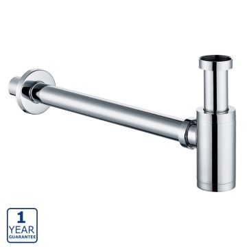 Serene Modern Round Bottle Trap - Chrome