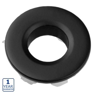 Serene Oval Overflow Ring - Matt Black