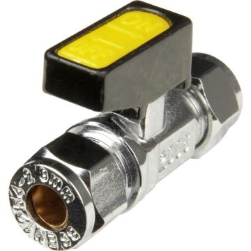Chrome Compression Lever Gas Cock 10mm