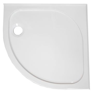 Coram Stone Resin Quadrant Shower Tray 900mm x 900mm - 2 Upstand