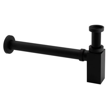 Cubex Square Basin Bottle Trap - Matt Black 