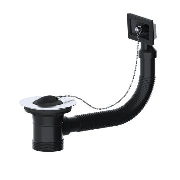 Viva Sink Combination Wate with Rectangular Overflow 1 1/2" - Chrome