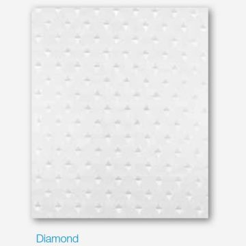 White Diamond Polyester Shower Curtain 180cm Wide x 200cm High
