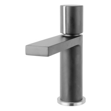 Gordale Mono Basin Mixer with Push Button Waste - Matt Grey