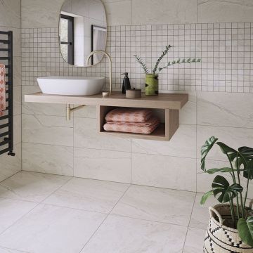 Earthsong White Porcelain Mosaic 300mm x 300mm