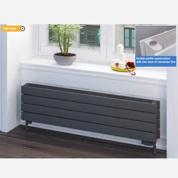 Eastbrook Addington Type22 292mm x 1200mm Horizontal Designer Radiator - Matt Anthracite