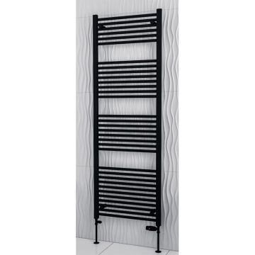 Eastbrook Biava Hidden Vent Straight Multirail Towel Radiator 750mm x 1118mm - Matt Black