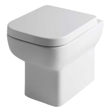 Eastbrook Bijou Rimless Comfort Height Back to Wall Toilet & Soft Close Seat - White