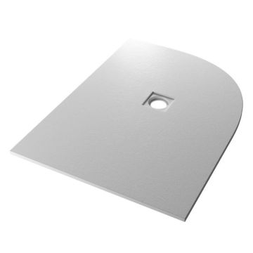 Eastbrook Crossland Slate Effect Offset Quadrant Shower Tray 1200mm x 900mm Right Hand - Grey
