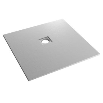 Eastbrook Crossland Slate Effect Square Shower Tray 800mm x 800mm - Grey