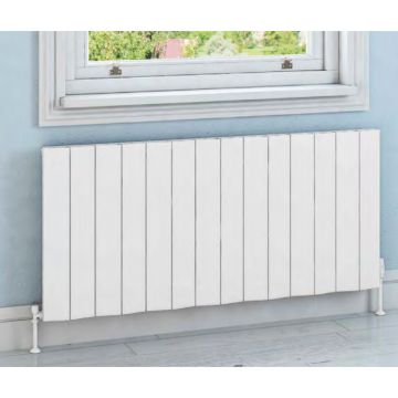 Eastbrook Fairford 600mm x 375mm Aluminium Horizontal Radiator - Matt White