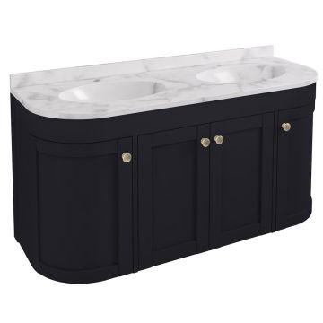 Eastbrook Hardwick 1200mm Double Bowl Wall Hung Vanity Unit - Anthracite