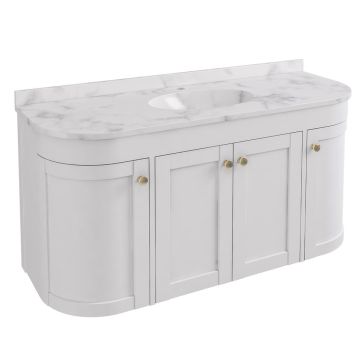 Eastbrook Hardwick 1200mm Single Bowl Wall Hung Vanity Unit - Matt White
