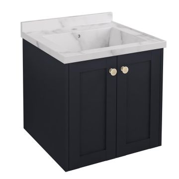 Eastbrook Hardwick 500mm Straight Wall Hung 2 Door Vanity Unit - Anthracite