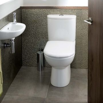 Eastbrook Kompact Close Coupled Toilet & Soft Close Seat - White