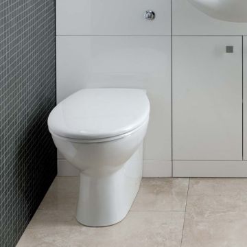Eastbrook Loire Back to Wall Toilet & Soft Close Seat - White