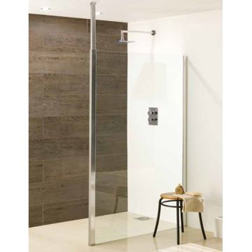 Eastbrook Valliant Walk-In Wetroom Shower Screen Front Panel with Square Pole 500mm