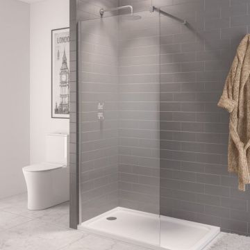 Eastbrook Vantage 2000 Walk-In Wetroom Shower Screen 1500mm - Chrome