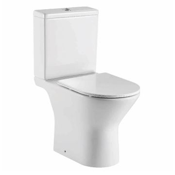 Ella Rowe Sovana Rimless Open Back Close Coupled Toilet & Soft Close Seat