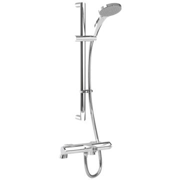 Inta Enzo Thermostatic Bath Shower Mixer with Sliding Kit Handset - Deck Mounted