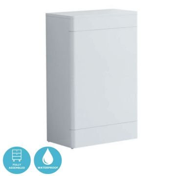 Eternia Byron Waterproof 550mm Toilet Unit - Light Grey