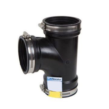 Fernco Plumbing 90 Deg Flexible Tee EPDM 30 - 38mm