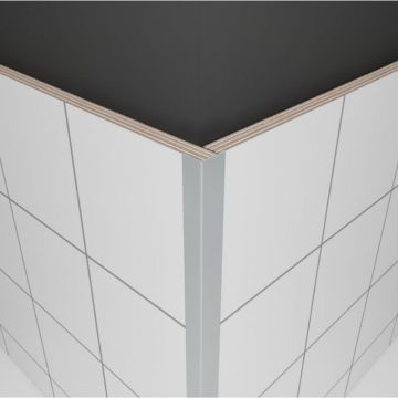 Fibo Small L Shaped Profile 2400mm - Aluminium