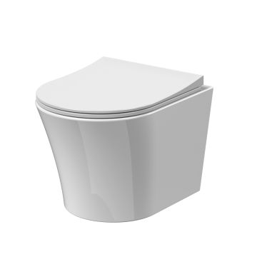 Nuie Freya Wall Hung Round Toilet & Sandwich Seat