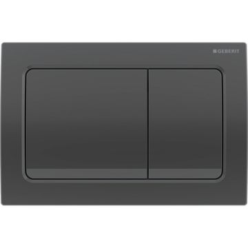 Geberit Black Chrome Square Alpha01 Flush Plate For Dual Flush