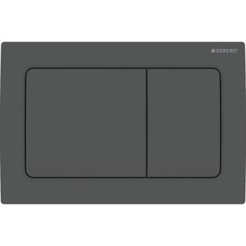 Geberit Black Matt Square Alpha01 Flush Plate For Dual Flush